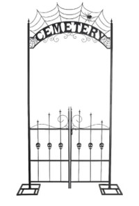 8.5 ft metal Cemetery Gates Archway Halloween decor