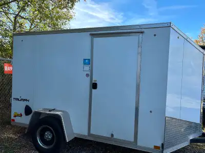 I have lawn care equipment for sale. 6x10 enclosed trailer includes tool box and shelving 6x12 lands...