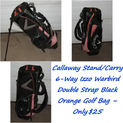 ⛳ ️ ⛳ Callaway Stand 6-Way Double Strap Golf Bag – Only $25., View more