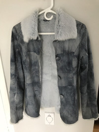 Real rabbit fur lined pelt jacket from Danier
