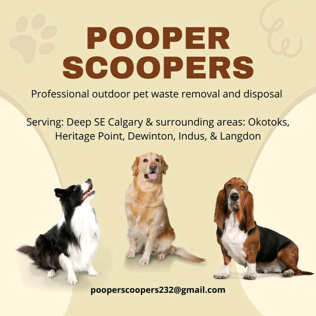 Pooper Scoopers - Dog Waste Cleaning & Removal in Animal & Pet Services in Calgary