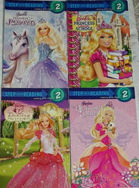 2 Sets x 4 Barbie Doll Step Into Reading Books