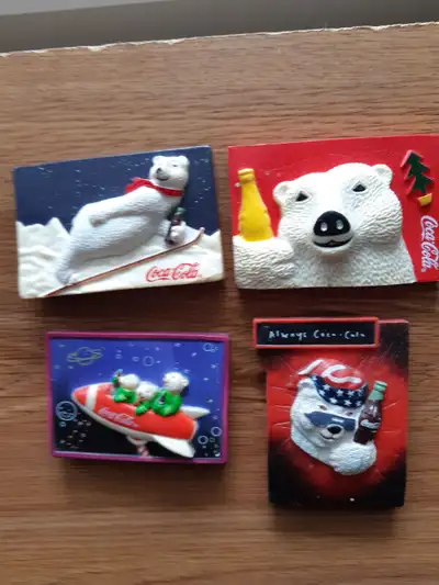 4 Aimant en relief ours polaire Coca-cola, View more