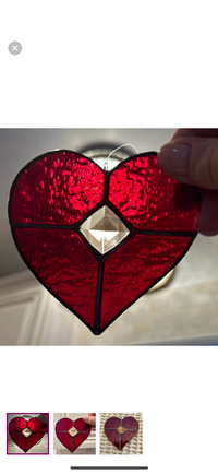Red Heart stained glass