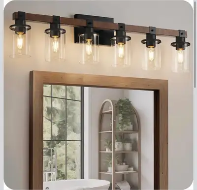 6-Light Bathroom Light Fixture, Vanity Lights for Bathroom, View more