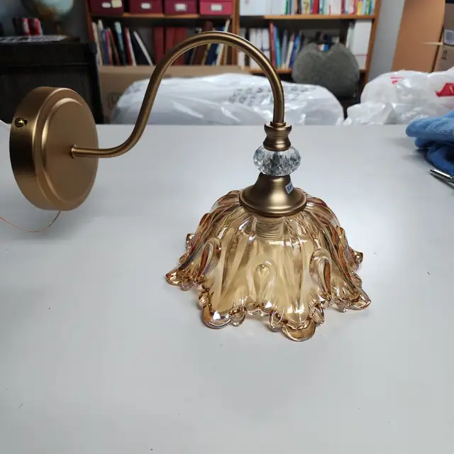 Dimmable Hand-Blown Glass Wall Sconce in Indoor Lighting & Fans in Ottawa - Image 5