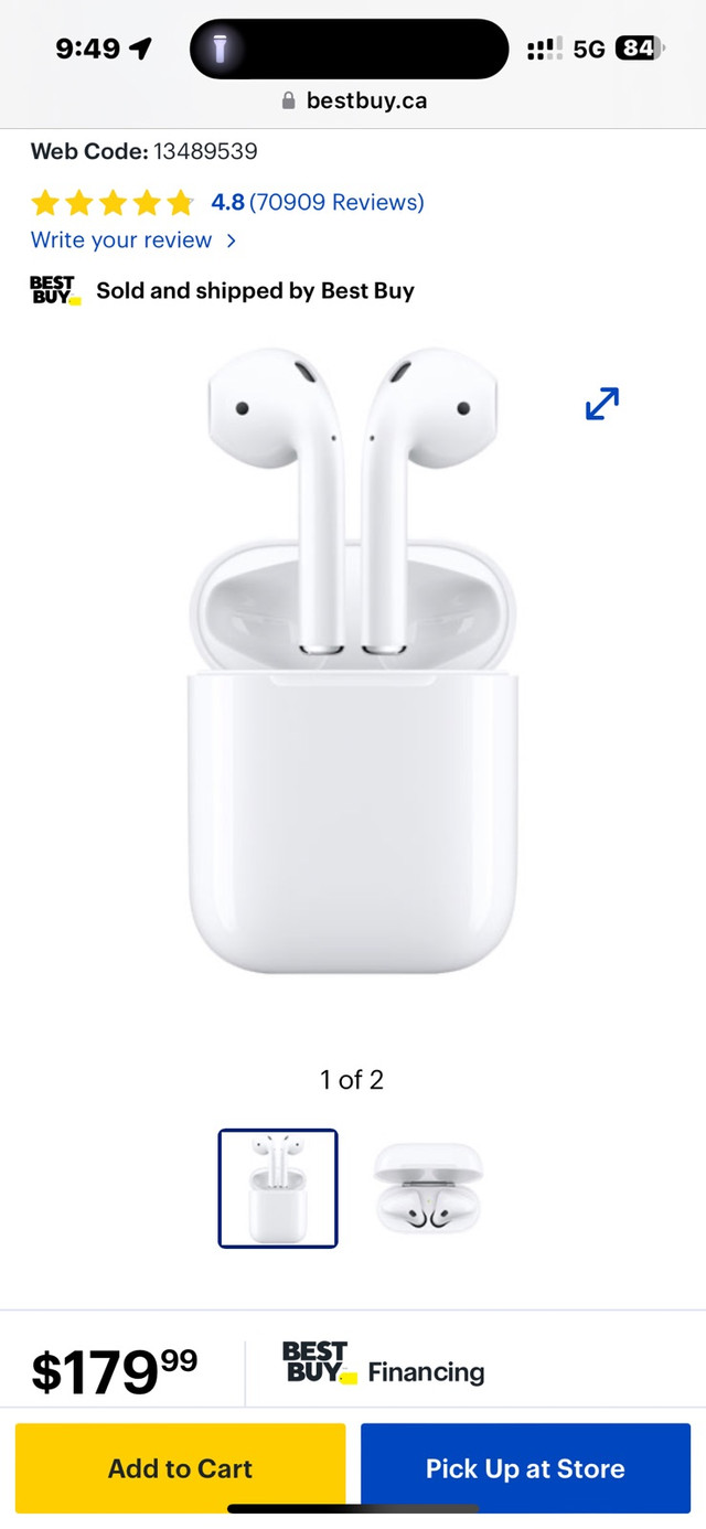 iPad 10.2” LTE 9th Gen w/Apple Care+ & Air Pods 2 Headphones in iPads & Tablets in Kingston - Image 2