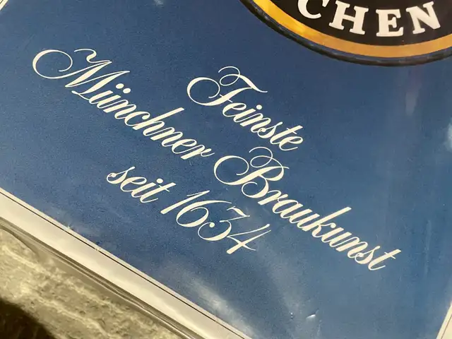 Huge vintage Paulaner Brewery tin sign-German brewery in Arts & Collectibles in Bridgewater - Image 4