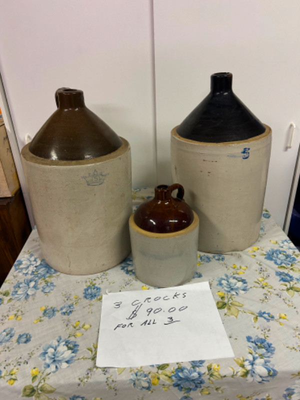 Antique Stoneware Pottery Jugs in Arts & Collectibles in Stratford