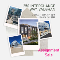 Vaughan - ASSIGNMENT SALE - CLOSING JUNE 2024- STACKED TOWNHOUSE