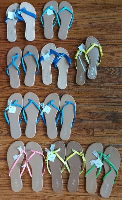 10 pairs of women's summer sandals sizes 7, 8, 9 & 10. Brand new, View more