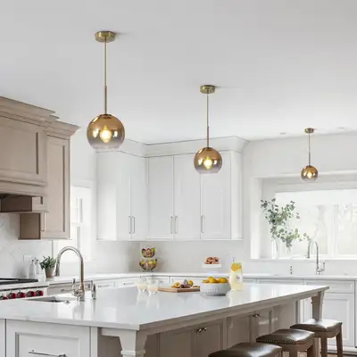 KCO Lighting Modern Gold Glass Pendant Lights Hanging Light Fixt, View more