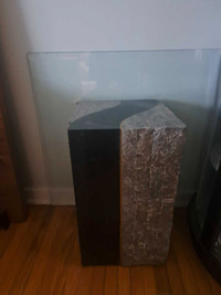 Coffee table console table two end tables granite gold marble 