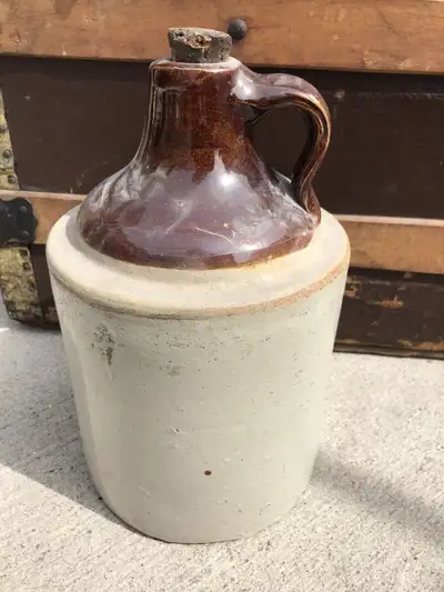 Vintage Stoneware Crock Jug (Whisky?), View more