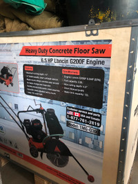 Heavy duty concrete floor saw