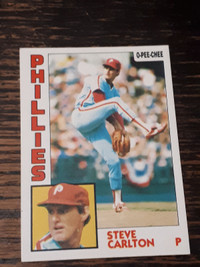 1984 O-Pee-Chee Baseball Steve Carlton Card #214