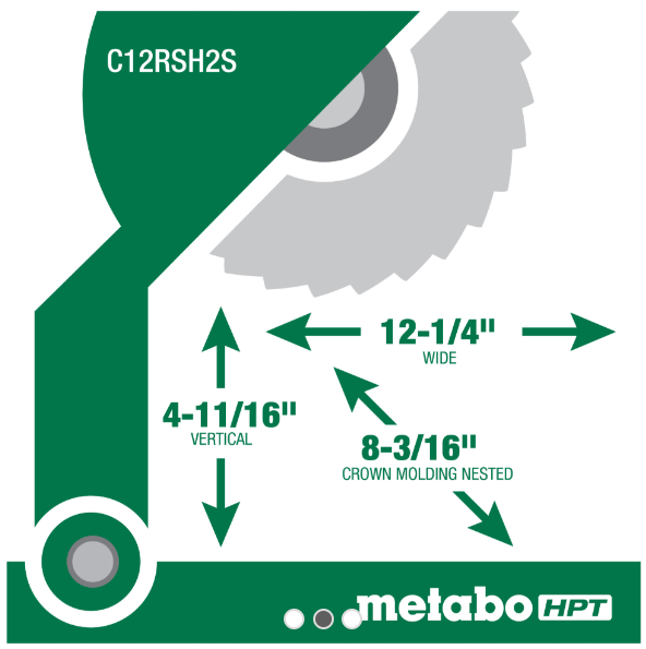 Metabo 12 Inch Sliding Dual Compound Miter Saw with Laser Marker in Power Tools in Oshawa / Durham Region - Image 3