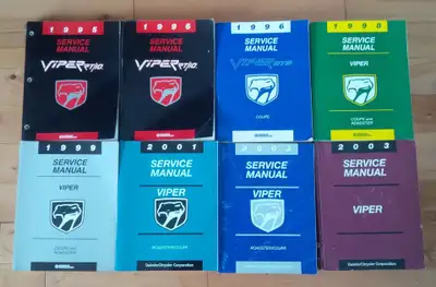 Blowing out Dodge Viper Service Manuals...your pick $50.00 each 1994 RT/10 Manual - ***SOLD*** 1995...