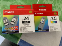 2 Cartouches d'encre Canon BCI-24 ink cartridges