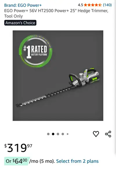 Brand new - EGO carbon fiber Hedge Trimmer (rotating handles), View more