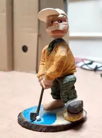 1993 - Don Martin - Wood Carved Golfer Water Shot Figurine