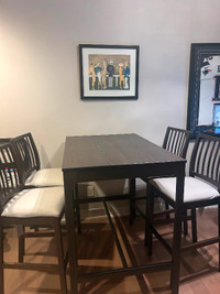 High top table and chairs for sale!