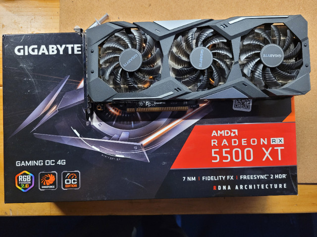 Gigabyte AMD Radeon RX 5500 XT OC PCI-E v4 4G DDR6 for sale in System Components in Ottawa - Image 4