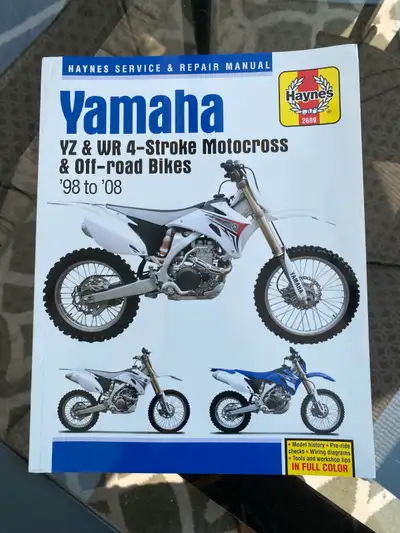98-08 Yamaha models. Never used as the bike I bought had a factory service manual