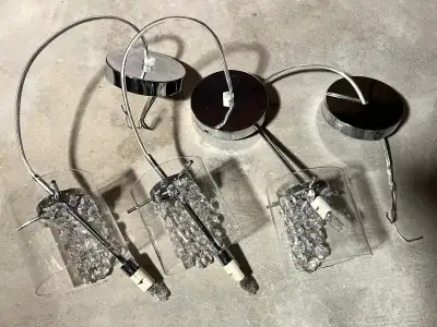 Set of 3 Crystal Style Glass Vanity Lights, View more
