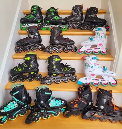 Kid's ROLLER BLADES for Boys & Girls. Many Sizes! Good Quality Junior Inline Skates. $35 Any Pair.