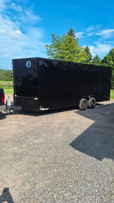 2025 8.5x20 Cargo Trailer. Rubberized Steel frame. 2x5200 lbs axles. Blackout. 84" interior. Rear be...