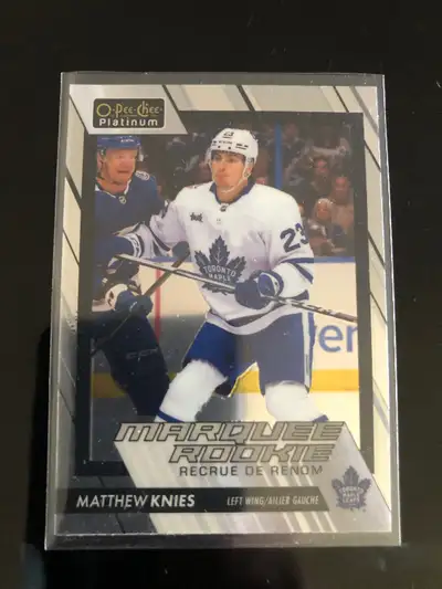 Matthew Knies OPC platinum rookie card in mint condition, View more
