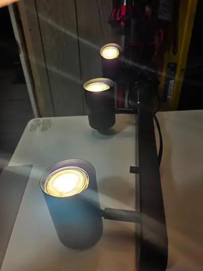 Bulbs included, 3-Light Matte Black Plug-In Track Lighting, View more
