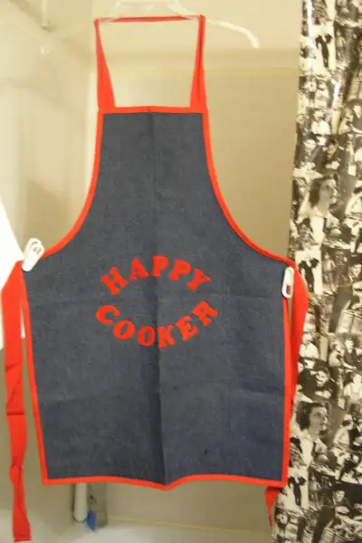 Men's or woman's Barbecue - Cooking Apron for sale - Made with blue denim - trim in red and says - H...