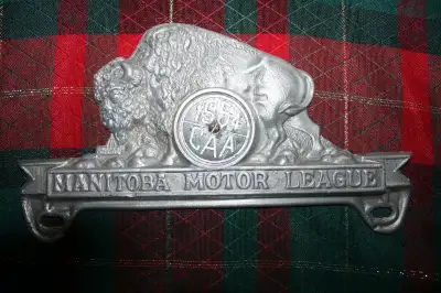 Manitoba Motor League ( 1954 ) Buffalo Licence Topper ( CAA )., View more