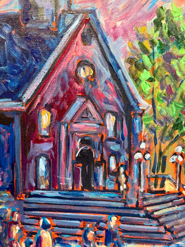 Yvon Provost "Messe de 20h, église Sainte-Famille, Boucherville" dans Art et objets de collection  à Longueuil/Rive Sud - Image 2