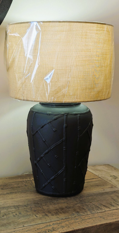 Vintage Ceramic Faux Bamboo Ginger Jar Table Lamp in Home Décor & Accents in Cornwall - Image 4