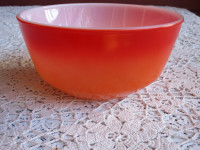 Vintage Fire King Orange Flame Mixing Bowl--Never Used!