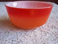 Vintage Fire King Orange Flame Mixing Bowl--Never Used!