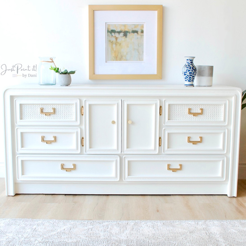 Creamy Off White with Caning Dresser/Sideboard Dressers & Wardrobes