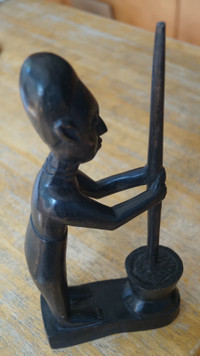 AFRICAN WOOD STATUE - HAND CARVED