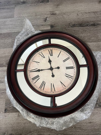 Large Round Mirrored Wall Clock