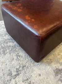 100 percent leather hand made OTTOMAN 