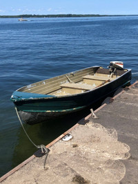 Aluminum boat for Sale with 6 hp outboard