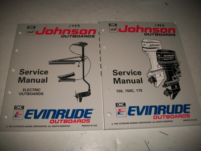 1992-1993 JOHNSON-EVINRUDE SERVICE MANUALS in Boat Parts, Trailers & Accessories in Belleville - Image 4