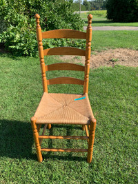 Ladder back wooden chair