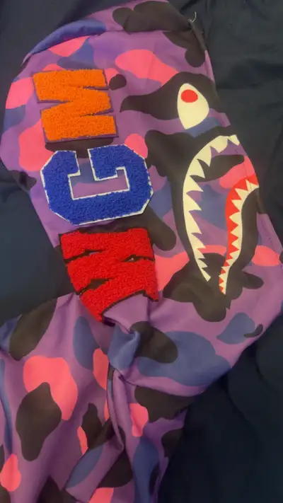 Purple bape hoodie and pants unisex, View more