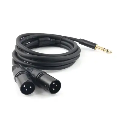 6.35mm (1/4inch) TRS Male Plug to 2 Dual XLR Male Microphone, View more