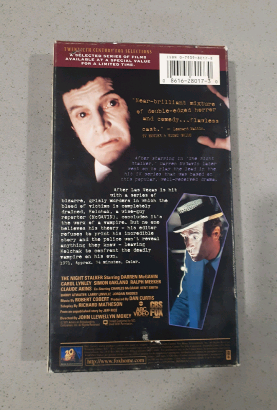 VHS The Night Stalker 1972 ‧ Horror/Thriller in CDs, DVDs & Blu-ray in Ottawa - Image 4