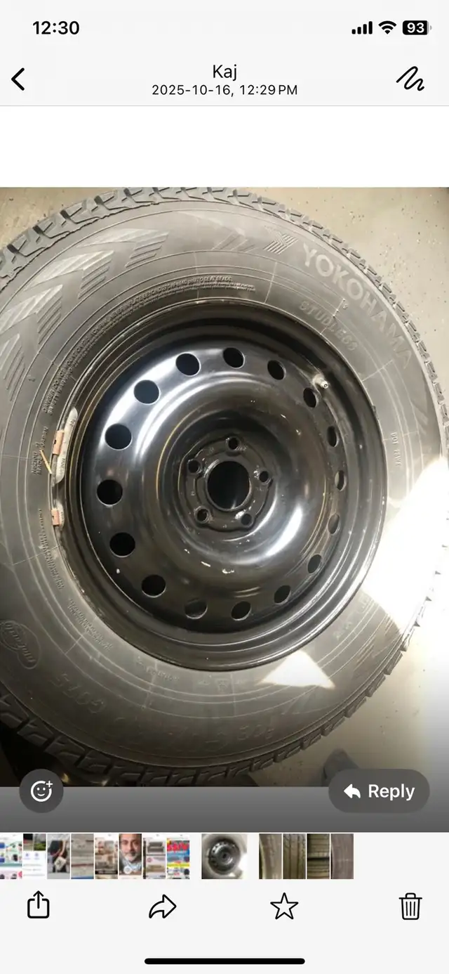 SNOW TIRES WITH RIM AND SENSORS in Tires & Rims in Oshawa / Durham Region - Image 2